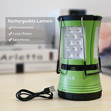 Carica l'immagine nel visualizzatore di Gallery, LE 10W LED Lampada da Campeggio Ricaricabile, Impermeabile Lanterna + 2 Mini...