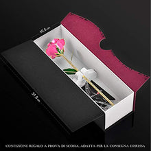 Carica l&#39;immagine nel visualizzatore di Gallery, FORGIFTING Fiore di Vera Rosa Placcata con Oro 24K, Rose Conservate - Ilgrandebazar