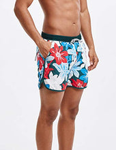 Carica l&#39;immagine nel visualizzatore di Gallery, MaaMgic Uomo Costume da Bagno Nuoto Calzoncini XS, Fiori Bianchi Blu Rossi