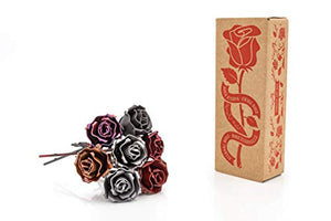 Rosa Eterna fatta di Ferro Battuto Nero - Forgiata a Mano - Regalo San... - Ilgrandebazar