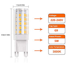 Carica l&#39;immagine nel visualizzatore di Gallery, Vicloon G9 5W LED Lampadina,Lampadina Alogena 40W 5 Pezzi 5w Bianco