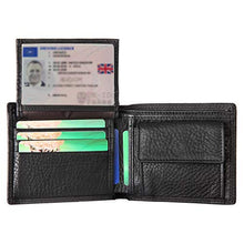 Carica l'immagine nel visualizzatore di Gallery, Portafoglio Uomo, Lensun Portamonete con Blocco RFID Portafogli Vera Nero①