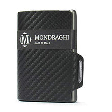 Carica l'immagine nel visualizzatore di Gallery, MONDRAGHI Miniwallet. Linea RACING CARBON. Portatessere in pelle e Carbon