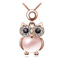 Carica l'immagine nel visualizzatore di Gallery, ATEIELLI®"Gufo Fortunato" Collana da Donna con Pendente in Opale e Cristalli... - Ilgrandebazar
