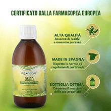 Carica l'immagine nel visualizzatore di Gallery, DIOXNATUR® DMSO 70% (250ml) Dimetilsolfossido Purezza Grado Farmaceutico Ph. Eur. Bottiglia di vetro ambra con contagocce