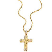 Carica l&#39;immagine nel visualizzatore di Gallery, COOLSTEELANDBEYOND Grande Oro Collana con Pendente Gesù Cristo Crocifisso... - Ilgrandebazar