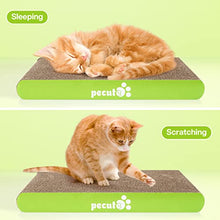 Carica l&#39;immagine nel visualizzatore di Gallery, Pecute Tiragraffi per Gatti Cartone (2 Pack),Graffiatoio per Gatti, Gatto graffiatoio di ricambio, Gattino Tiragraffi Gatto Piccolo Medio Lettino per Gatti con Erba Gatta Inclusa
