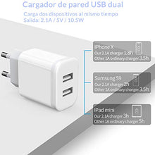 Carica l'immagine nel visualizzatore di Gallery, Niluoya Caricabatterie + Cavo Micro USB 2M, 3 Pack Presa a Muro White