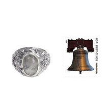 Carica l&#39;immagine nel visualizzatore di Gallery, NOVICA Uomo Anello in Argento Sterling di Pietra Luna Arcobaleno - Ilgrandebazar