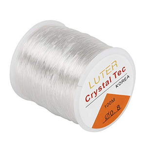 SUTOUG Cordoncino elastico da 0,8 mm per bracciali, 100 m, per braccialetti con perline SUTOUG Cordoncino elastico da 0,8 mm per bracciali, 100 m, per braccialetti con perline