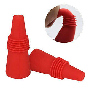 Rmeet Tappo Vino Silicone,5 Pezzi di Bottiglia Colori 5 Pack - Ilgrandebazar