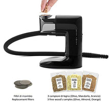 Carica l&#39;immagine nel visualizzatore di Gallery, AFFUMICATORE a freddo - Pistola affumicatrice - 3 CONFEZIONI di legno...