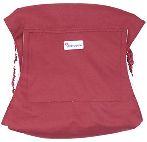 Petsweare - Pannolini per XX - Large, blu navy, marrone castano, verde oliva