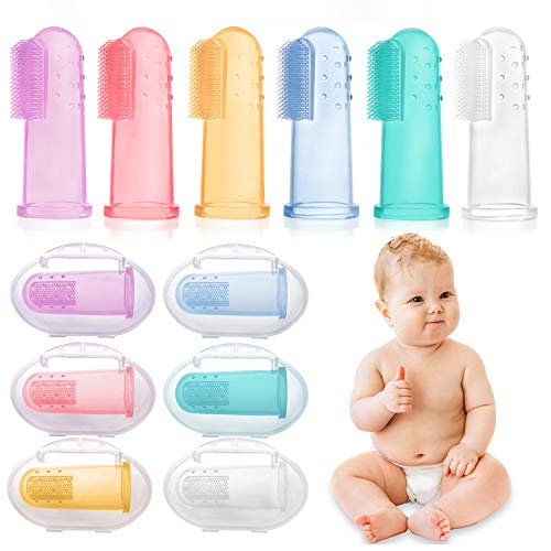 HBselect 6 pezzi di Spazzolino Bambini da Dito Multicolore con Scatola... - Ilgrandebazar