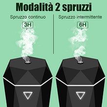 Carica l&#39;immagine nel visualizzatore di Gallery, Rovtop Mini USB Diffusore Auto Umidificatore ultrasonico di Nero