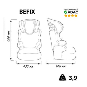 mycarsit Rialzo Con Schienale, Gruppo 2/3 (da 15 a 36 kg), Grigio grigio
