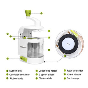Sedhoom spiralizzatore/Affettatrice di verdure verticale con 4 lame per... - Ilgrandebazar
