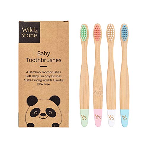 Wild & Stone | Spazzolino da denti per bambino in bambù organico | Quattro... - Ilgrandebazar