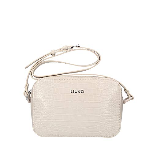 Liu Jo Borsa a Tracolla Panna Effetto Coccodrillo Taglia unica, Coffe Milk