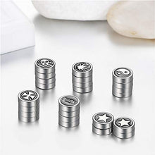 Carica l&#39;immagine nel visualizzatore di Gallery, Flongo 6 Paia 1CM Orecchini Punk Magnetici Unisex, senza buco, in... - Ilgrandebazar