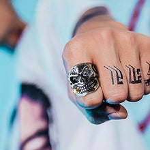 Carica l&#39;immagine nel visualizzatore di Gallery, Ranikeer Anello da Uomo in Acciaio al Titanio,Anello Teschio Diamante Stile... - Ilgrandebazar