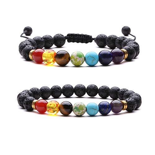 J.Fée Energia Guarigione Equilibrio Bracciale 8 mm Reiki 2 bracciali Chakra - Ilgrandebazar