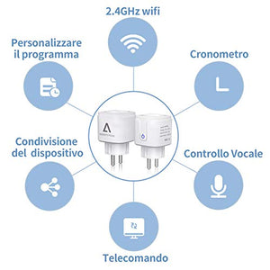 ANOOPSYCHE Presa Wifi Intelligente Smart Plug la Gestione Globale dei 1 pack - Ilgrandebazar