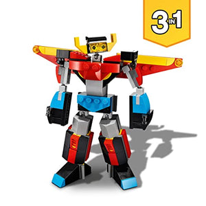 LEGO 31124 Creator 3 In 1 Super Robot, Set Di Costruzioni In Mattoncini, Aereo E Drago Giocattolo Per Bambina E Bambino Dai 6 Anni In Su, Con Parti Regolabili