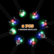 Carica l'immagine nel visualizzatore di Gallery, HAUSPROFI Anelli Luminosi a LED per Bambini di Halloween, 54 Pezzi LED Glow Party Light Up Toys - Collana ad Anello Lampeggiante Tatuaggi temporanei per Halloween Party Supply Borse Filler