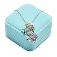 Carica l&#39;immagine nel visualizzatore di Gallery, Collana Pendente con Unicorno Fashion Rainbow Crystal Ciondolo Fascino... - Ilgrandebazar