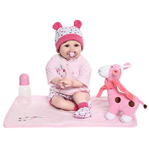 Reborn Bambola Reale Ragazza Bambina Femmina Silicone Vinile Vestiti Giallo