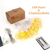 Carica l&#39;immagine nel visualizzatore di Gallery, Luci per Tende a LED, DazSpirit Tenda luminosa Cascata Bianco Caldo - Ilgrandebazar