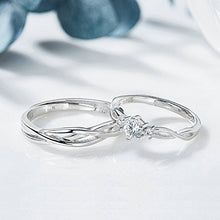 Carica l&#39;immagine nel visualizzatore di Gallery, 2PCS Anelli Fidanzamento Ti amo Incisione Argento 925 I Love You-sytle 1 - Ilgrandebazar