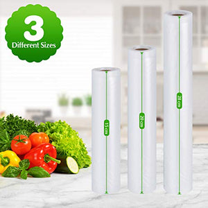Sottovuoto-rotoli per alimenti-conservazione 6 Rotoli (15+20+28)*300cm