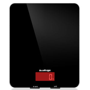 ACCUWEIGHT Bilancia Digitale da Cucina Elettronica AW-201 Aggiornato, Nero - Ilgrandebazar