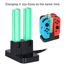 Carica l&#39;immagine nel visualizzatore di Gallery, Caricatore per Switch KINGTOP 4 in 1 Joy-Con Batteria Di Ricarica 4 In 1