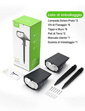 Carica l&#39;immagine nel visualizzatore di Gallery, LITOM 12 LED Luci Solari da Esterno, IP67 Faretti a Paesaggio 2 pezzi