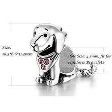Carica l&#39;immagine nel visualizzatore di Gallery, Charms Cane Bead Da Donna Argento Sterling 925 Con Cristallo Swarovski... - Ilgrandebazar