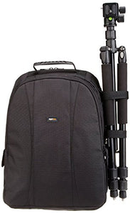 AmazonBasics - Zaino per fotocamera reflex/laptop, colore Nero/Arancia