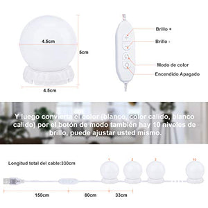 Luci di Specchio per Trucco LED Lampada da 10 Pcs - Lampadine Dimmerabili - Ilgrandebazar