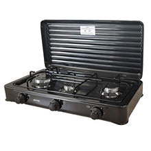 Carica l'immagine nel visualizzatore di Gallery, MPM Smile-KN/Cucina a Gas Portatile, Adulti Unisex 3 Quemadores, Nero