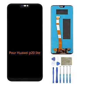 ASNNY Display Compatibile per Huawei P20 Lite Nero, LCD Assembly p20 lite