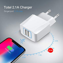 Carica l&#39;immagine nel visualizzatore di Gallery, Luvfun [2 Pack] Caricatore USB da Muro, 2 Porte (5V/2.1A) 2 Pack - Ilgrandebazar