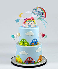 Carica l'immagine nel visualizzatore di Gallery, iZoeL 21 pezzi Unicorno Cake Topper Kit Nuvola Arcobaleno Palloncino Buon Compleanno Banner Decorazione Torta Per Ragazzo Ragazza Compleanno Del Capretto