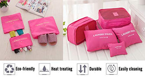 Vicloon Sistema di Cubo Viaggio, Borse stoccaggio, 6 Rosa Rossa