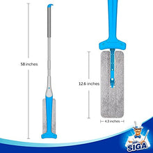 Carica l&#39;immagine nel visualizzatore di Gallery, MR. SIGA Dual Action Self-Wringing Flipping Flat Mop - Wet &amp; Dry Mopping in... - Ilgrandebazar