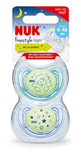 Carica l&#39;immagine nel visualizzatore di Gallery, NUK 10176245 Freestyle Night - Ciuccio ortodontico in silicone, 6-18 mesi, 2... - Ilgrandebazar