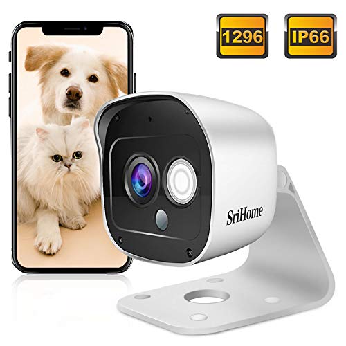 Telecamera di Sorveglianza WiFi SriHome, Interno ed Esterno...
