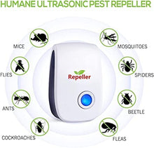 Carica l&#39;immagine nel visualizzatore di Gallery, Antizanzare Ultrasuoni Repellente，4 Pack，per Parassiti，Ultrasonico per Il Controllo，Scacciatopi Ultrasuoni Repellente，Antizanzare Dissuasore per Topi，Zanzare ed Insetti，Scarafaggi/Formiche/Termite