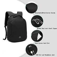 Carica l&#39;immagine nel visualizzatore di Gallery, Antifurto Zaino Porta PC Sicurezza Laptop da 15.6 Pollici, Nero-3455a